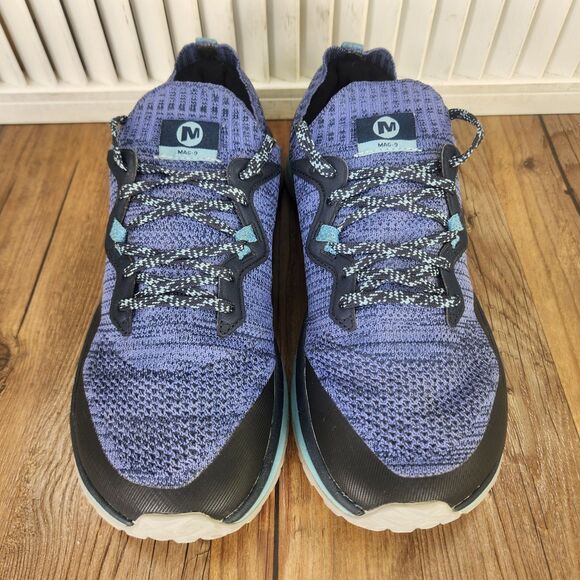Merrell MAG-9 Womens Sz 9.5 Purple Black Knit Vibram Trail Running Shoes J16564 - Picture 6 of 7